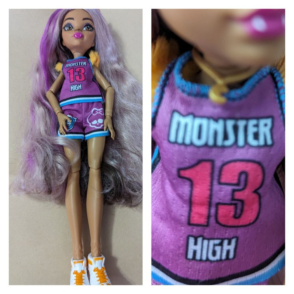 Monster High 11 INCH jointed‎ doll Clawdeen Wolf Basketball Reboot Generation 3